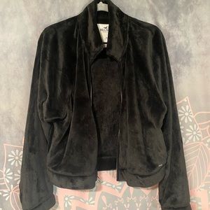 Fuzzy zip up sweatshirt